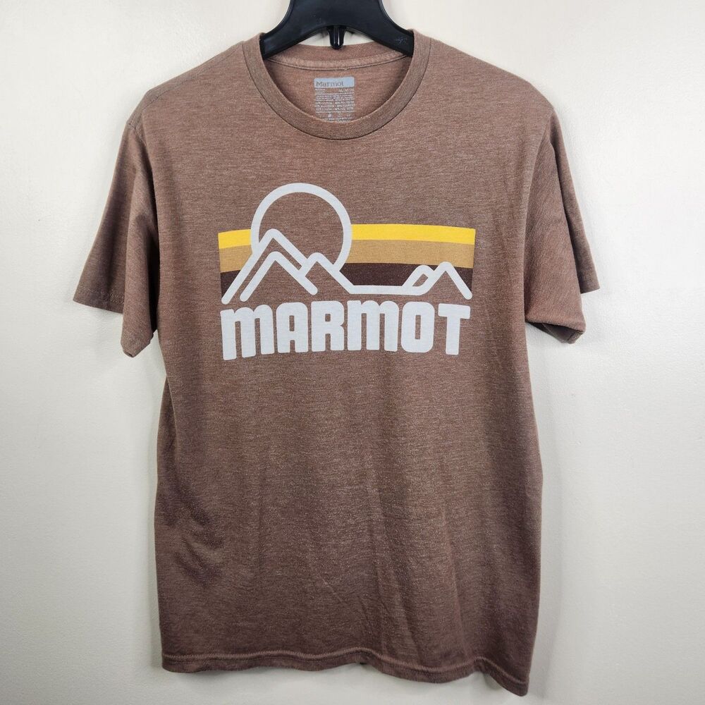 Marmot Mens Short Sleeve Front Side Spell Out Graphic Coastal Tee Medium